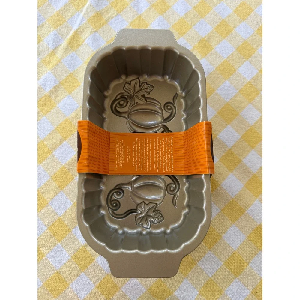 Nordic Ware Pumpkin Loaf Pan Gold Fall